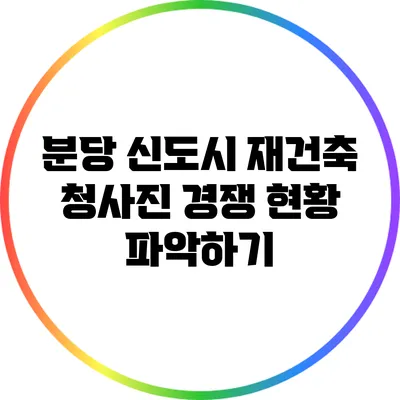 분당 신도시 재건축 청사진: 경쟁 현황 파악하기