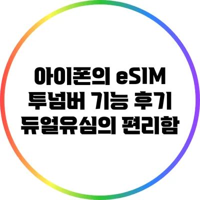 아이폰의 eSIM 투넘버 기능 후기: 듀얼유심의 편리함