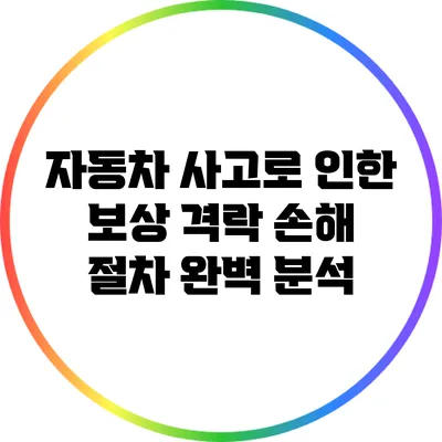 자동차 사고로 인한 보상: 격락 손해 절차 완벽 분석