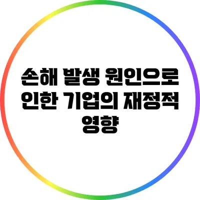 손해 발생 원인으로 인한 기업의 재정적 영향