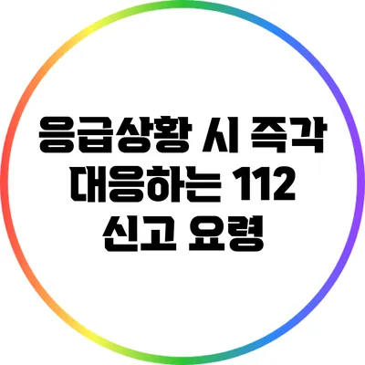 응급상황 시 즉각 대응하는 112 신고 요령