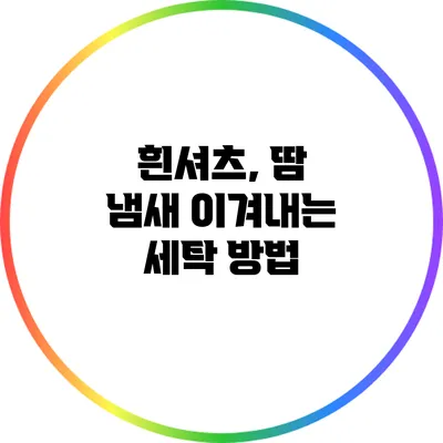 흰셔츠, 땀 냄새 이겨내는 세탁 방법