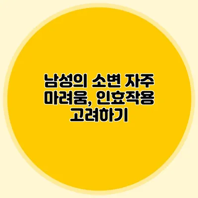 남성의 소변 자주 마려움, 인효작용 고려하기