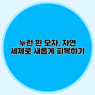 누런 흰 모자, 자연 세제로 새롭게 피복하기