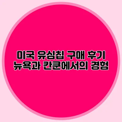 미국 유심칩 구매 후기: 뉴욕과 칸쿤에서의 경험