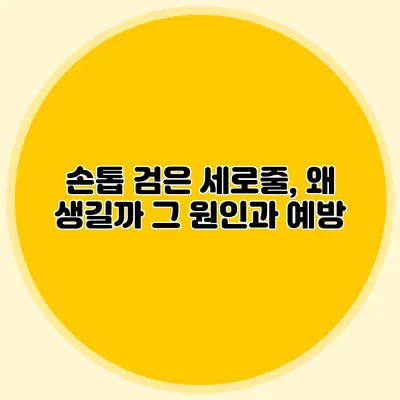손톱 검은 세로줄, 왜 생길까? 그 원인과 예방
