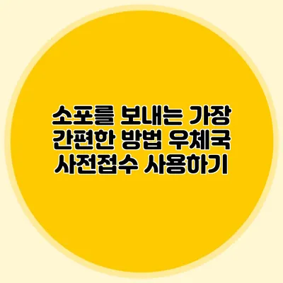 소포를 보내는 가장 간편한 방법: 우체국 사전접수 사용하기