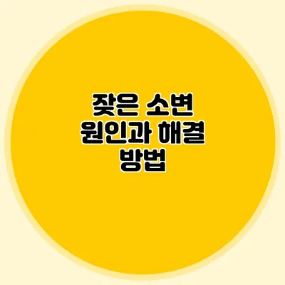 잦은 소변: 원인과 해결 방법